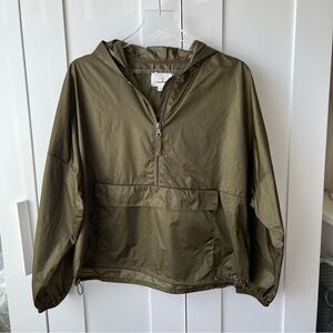 Aerie OFFLINE Shine Windbreaker, Olive Green size‎ small NWOT